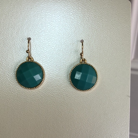 Teal Faceted Earrings 5/$25 - Picture 6 of 8